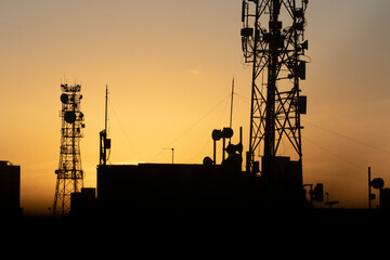 Recife / Pernambuco / Brazil. May, 13, 2020. Sunset seen in Recife.