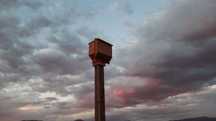 Wood Bat House Habitat on Post