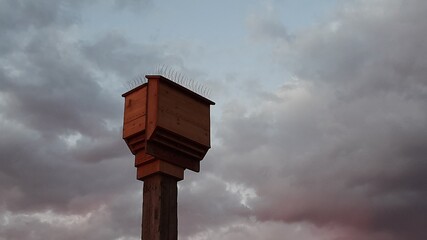 Wood Bat House Habitat on Post