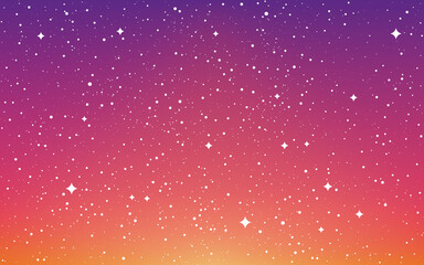 Space background. Colorful galaxy with shining stars. Abstract bright nebula. Starry futuristic backdrop. Magic stardust for brochure or poster. Vector Illustration