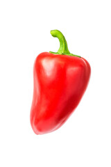 Red sweet pepper isolated on white background
