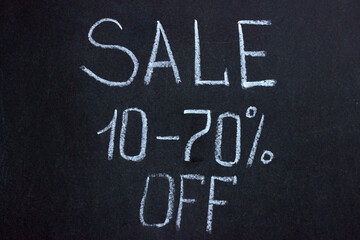 
Inscription on a dark board SALE 10-70 OFF. Commercial lettering