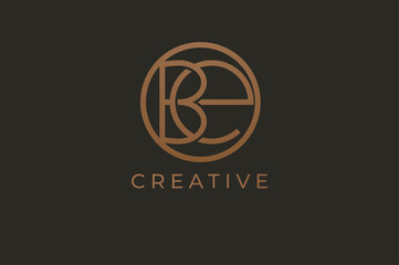 Abstract initial letter E and B logo,usable for branding and business logos, Flat Logo Design Template, vector illustration