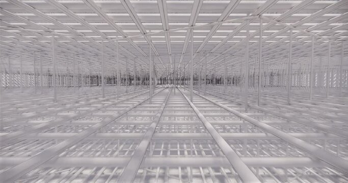 3D BIM model of reinforcement framework of the building

