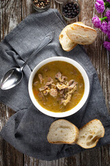 Hot tripe from chicken stomachs.