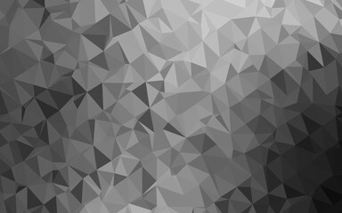 Light Silver, Gray vector blurry triangle template. Colorful abstract illustration with gradient. Triangular pattern for your business design.
