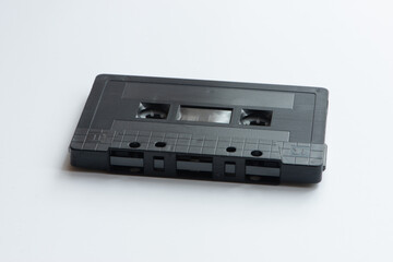 Obraz premium Retro plastic cassette tape from 70s 80s 90s. Concept of music history.