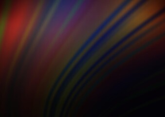 Dark Multicolor, Rainbow vector blurred shine abstract template. Colorful illustration in abstract style with gradient. Brand new design for your business.