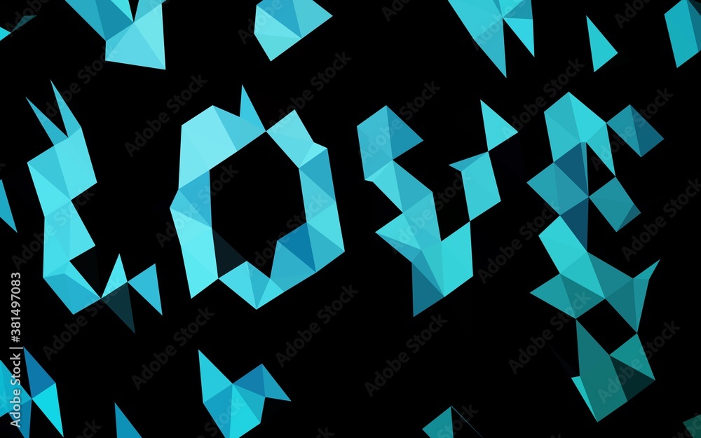 Wall mural light blue vector abstract polygonal cover. brand new colorful illustration in with gradient. textur