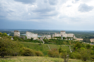 Fototapeta na wymiar Château Gaillard Burganlage im Zentrum des Vexin normand im Département Eure in der Normandie in Les Andelys