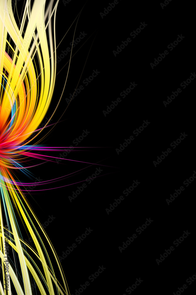 Poster striped technology, hi-tech or sci-fi background, abstract computer generated image. fractal geometr