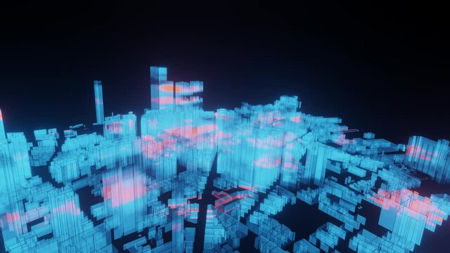 Sci fi neon city data science geek php java it