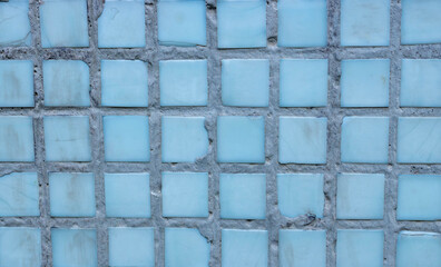 Blue Mosaic Tiles abstract background and texture