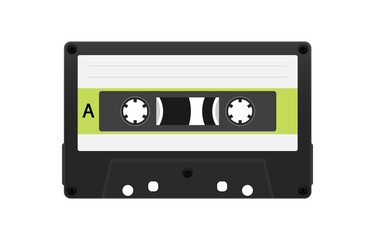 Cassette tape old school device. Vector illustration