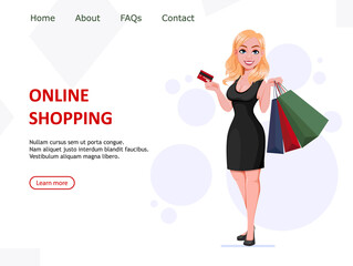 Black Friday sale concept. Beautiful woman