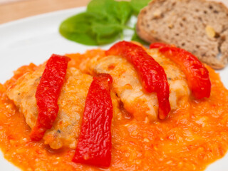 Bacalao a la Riojana - cod with tomato sauce