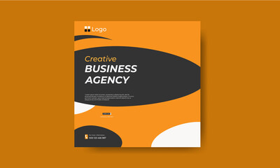 Creative Business Agency Trendy Instagram banner template design