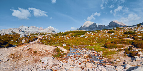 Landscape at The Three Peaks Of Lavaredo in Italy