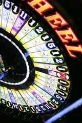 A wheel of fortune in a casino