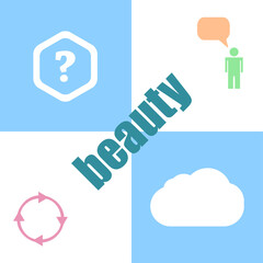 Text beauty. Social concept . Can be used for workflow layout, diagram, business step options, banner