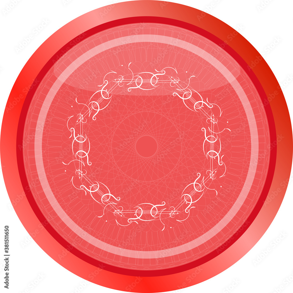 Poster glossy web buttons with abstract lines . flat sign isolated on white