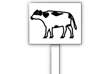 牛のプラカード