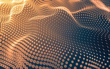 Abstract background. Molecules technology with polygonal shapes, connecting dots and lines....