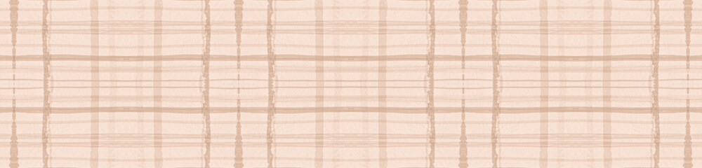 Brown Pastel Check. Seamless Tartan Texture. 