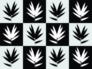 Bamboo leaf composition in design. Vector romantic landscape with bamboo trees on a white and gray background, and various attractive colors make an exclusive design
