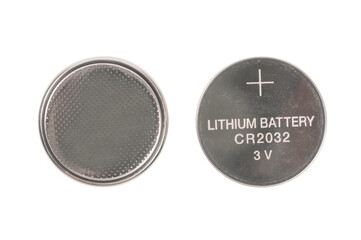 Lithium battery  isolated  on white background.