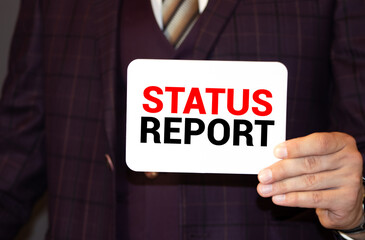 Word writing text Status Report. Business concept
