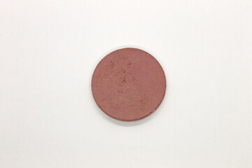Shimmery face blusher isolated on a White background