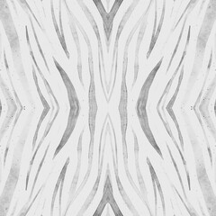 Seamless Zebra Pattern. Watercolor Animal Fur. 
