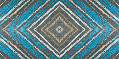 Ethnic Diamond. Painted Color Zig Zag Background. 