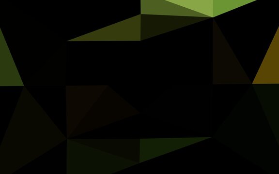 Dark Green, Yellow vector blurry triangle template. A completely new color illustration in a vague style. Textured pattern for background. © Dmitry