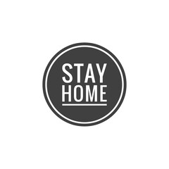 ''Stay home'', illustration quote/word about staying at home, stay at home during the COVID-19