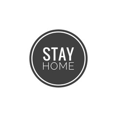 ''Stay home'', illustration quote/word about staying at home, stay at home during the COVID-19