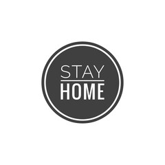 ''Stay home'', illustration quote/word about staying at home, stay at home during the COVID-19