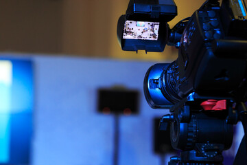 television camera in the conference hall
