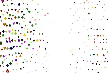 Light Multicolor, Rainbow vector texture with playing cards.