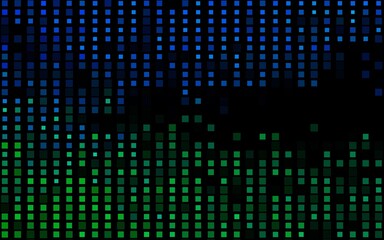 Dark Blue, Green vector cover in polygonal style. Modern abstract illustration with colorful rectangles. Pattern for busines ad, booklets, leaflets