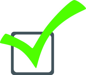 colorful painted vector checkmark on checkbox