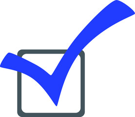 colorful painted vector checkmark on checkbox