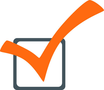 colorful painted vector checkmark on checkbox