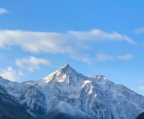 snow covered peak on a clear day