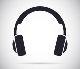 Headphone headset symbol vector icon