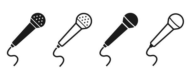 Microphone vector sign icon or logo
