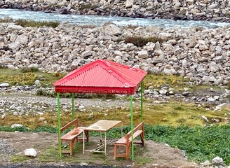 beach hut on the beach