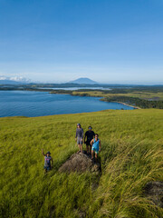 Obraz premium Aerial photos from a road trip with friends to the tropical coast.