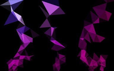 Dark Purple vector triangle mosaic cover. Shining colored illustration in a Brand new style. Textured pattern for background.